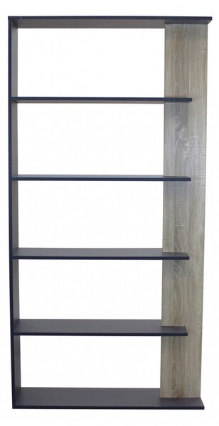 Libreria Alisha 90x23,5x180 h cm in Truciolare bilaminato Antracite