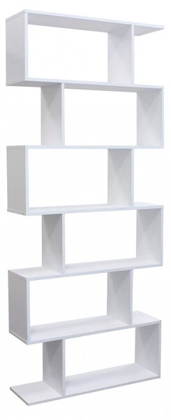 Libreria Alana 80x23,5x190,5 h cm in Truciolare bilaminato Bianco