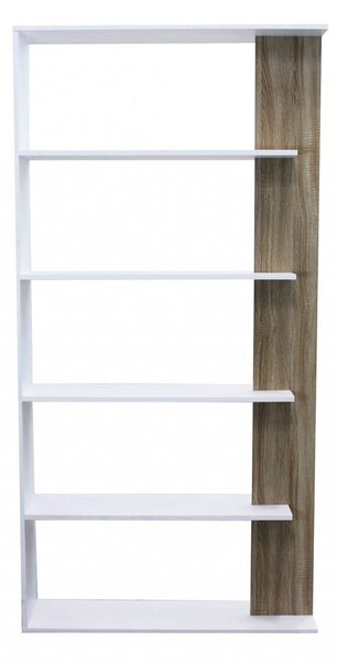 Libreria Alisha 90x23,5x180 h cm in Truciolare bilaminato Bianco