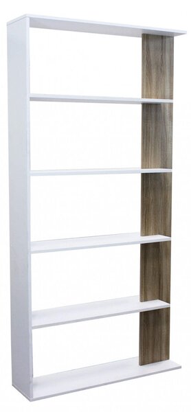 Libreria Alisha 90x23,5x180 h cm in Truciolare bilaminato Bianco