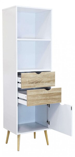Mobile Sheldon 50x39x171 h cm in Legno Bianco