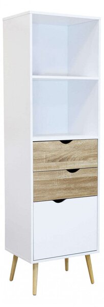 Mobile Sheldon 50x39x171 h cm in Legno Bianco