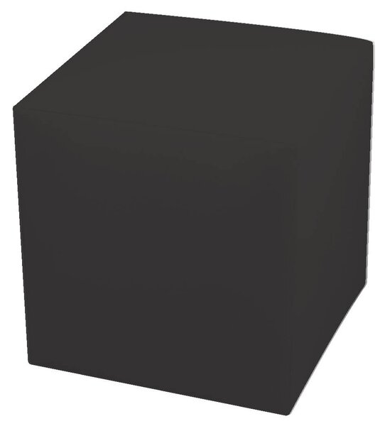 Pouf Poggiapiedi 42x42x44 cm in Similpelle Avalli Cubo Grigio Scuro