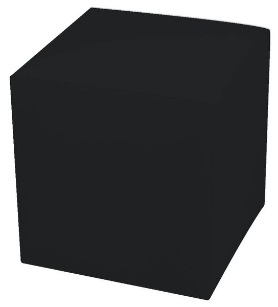 Pouf Poggiapiedi 42x42x44 cm in Similpelle Avalli Cubo Nero
