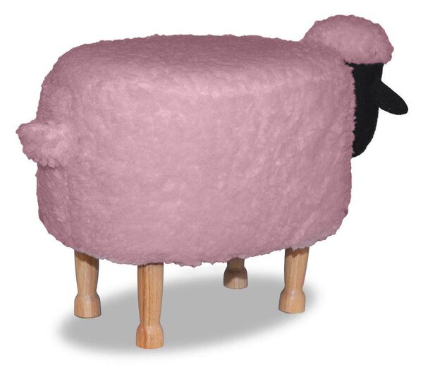 Sgabello Pouf Poggiapiedi per Bambini 63x36x42 cm Pecora Rosa Divina Home