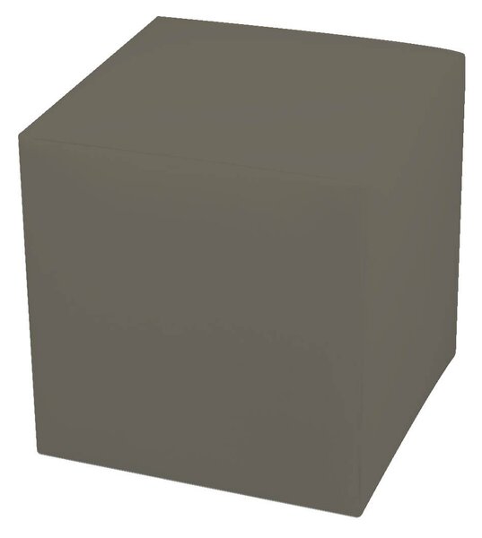 Pouf Poggiapiedi 42x42x44 cm in Similpelle Avalli Cubo Tortora
