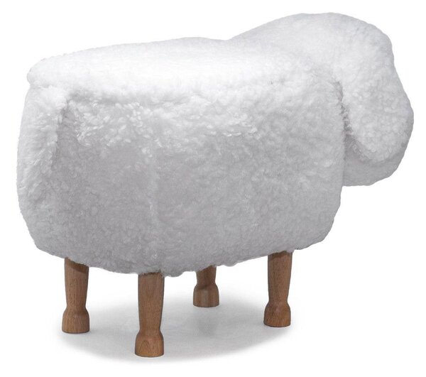 Sgabello Pouf Poggiapiedi per Bambini 67x35x41 cm Cane Barboncino Bianco Divina Home