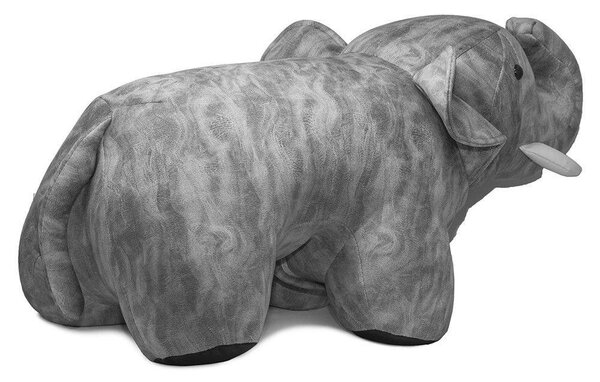 Sgabello Pouf Poggiapiedi per Bambini 77x36x34 cm Elefante Big Grigio Divina Home