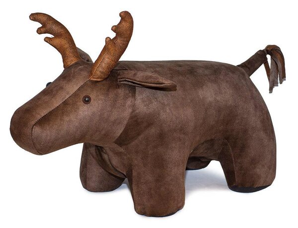 Sgabello Pouf Poggiapiedi per Bambini 72x36x34-53 cm Cervo Big Marrone Divina Home