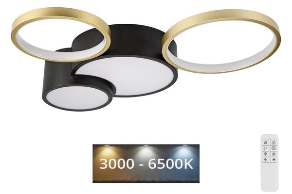 Lampada da soffitto dimmerabile ALIZEE LED 30W 230V 3000-6500K nero/oro