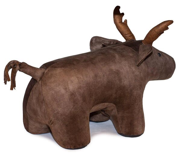 Sgabello Pouf Poggiapiedi per Bambini 72x36x34-53 cm Cervo Big Marrone Divina Home