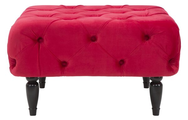 Puff Brigitte Bordeaux 74x74x43 cm Poliestere e MDF e Spugna Bordeaux