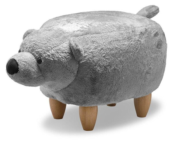 Sgabello Pouf Poggiapiedi per Bambini 65x35x36 cm Orso Marrone Divina Home