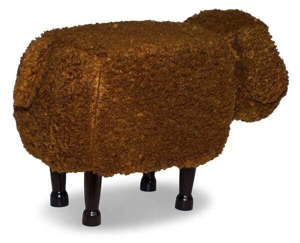 Sgabello Pouf Poggiapiedi per Bambini 67x35x41 cm Cane Barboncino Marrone Divina Home