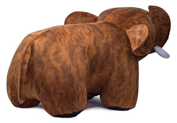 Sgabello Pouf Poggiapiedi per Bambini 77x36x34 cm Elefante Big Marrone Divina Home