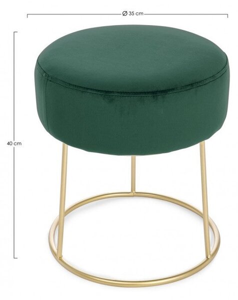 Pouf Clarissa Bottle D35 in Tessuto effetto Velluto