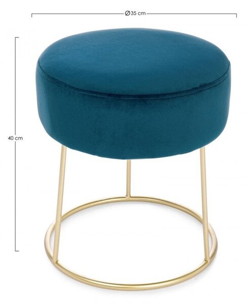 Pouf Clarissa Deep D35 in Tessuto effetto Velluto