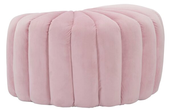 Puff Shell Rosa 80x54x42 cm in Legno Spugna e Poliestere Rosa