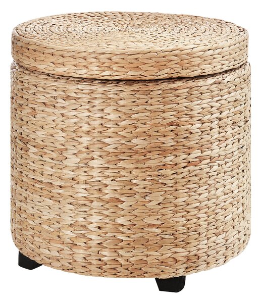 Pouf Contenitore Tondo Ø43x43 cm in Rattan Cachi