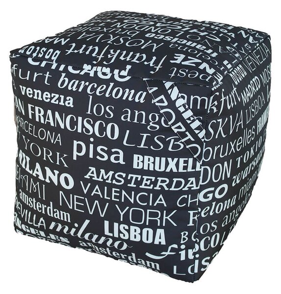 Pouf Puff Puf Cubo 40x40x40cm Big City Nero Avalli