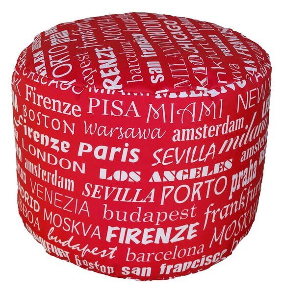 Pouf Puff Puf Cubo 40x40x40cm Big City Rosso Avalli
