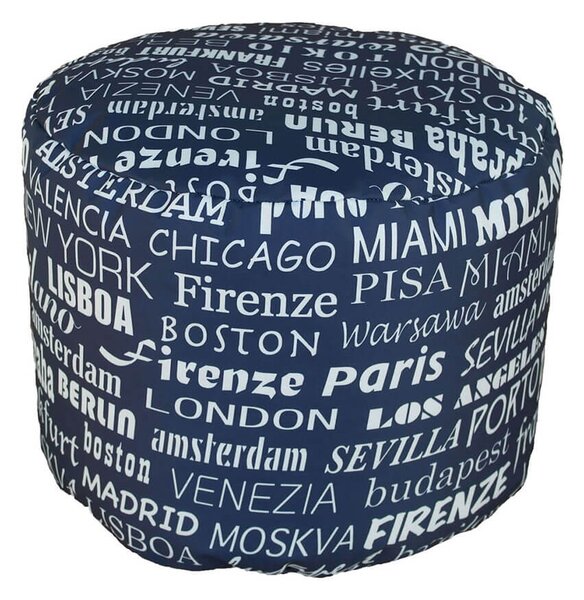 Pouf Puff Puf Tondo 50x40cm Big City Blu Avalli