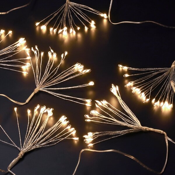 BRILAGI - LED Catena luminosa natalizia per esterni 300xLED 7m IP44 bianco caldo effetto fuochi d'artificio