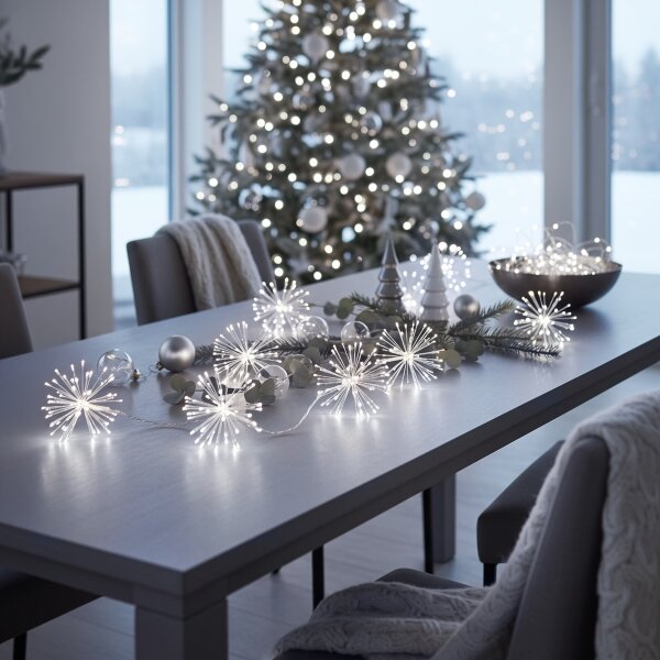 BRILAGI - LED catena luminosa natalizia per esterni 300xLED 7m IP44 bianco freddo effetto fuochi d'artificio