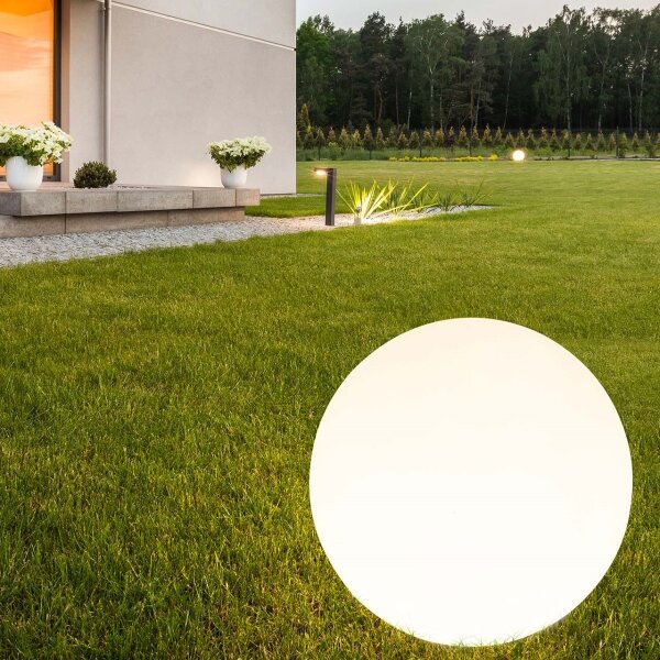 Lampada solare LED BALL LED/3,7V 2000 mAh diametro 50 cm IP65 bianco