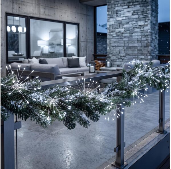 BRILAGI - LED catena luminosa natalizia per esterni 300xLED 7m IP44 bianco freddo effetto fuochi d'artificio