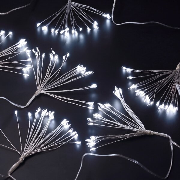 BRILAGI - LED catena luminosa natalizia per esterni 300xLED 7m IP44 bianco freddo effetto fuochi d'artificio