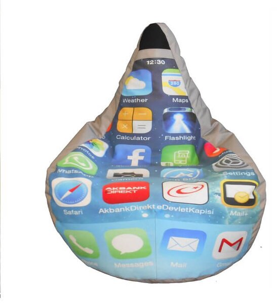 Poltrona a Sacco Pouf in Poliestere Design My Phone Avalli