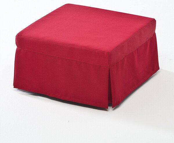 Pouf Letto Sfoderabile con Rete Ortopedica Elettrosaldata Rosso