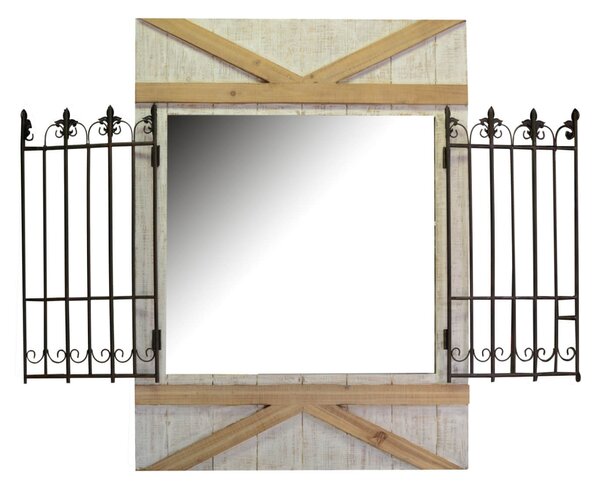 Specchio in Legno 70/118x93x7,5cm Cancello