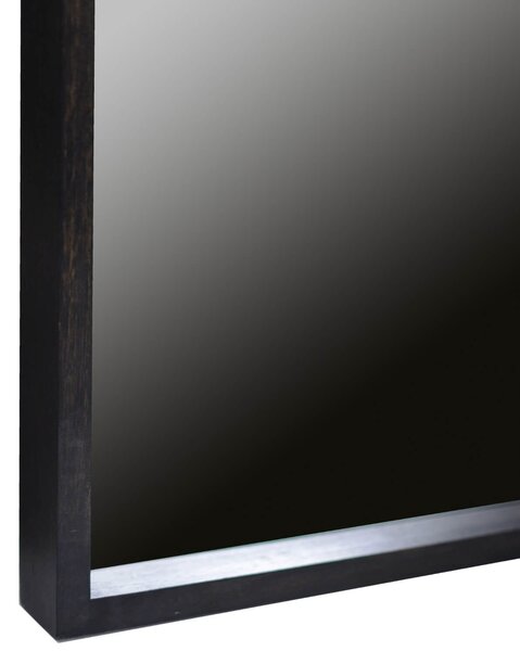 Specchio da Terra in Legno 40H170cm Marrone e Nero