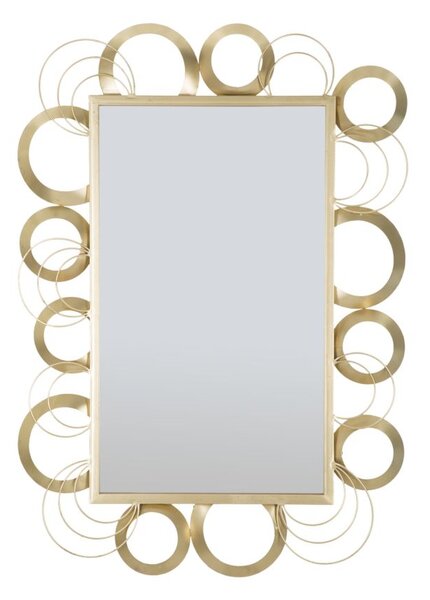 Specchio Globe 76,5x3x108 cm in Ferro Oro