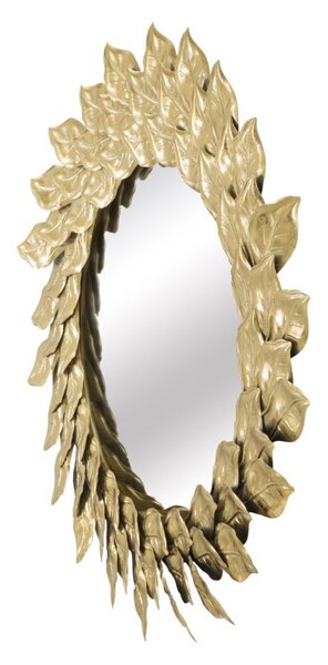 Specchio da Muro Glam Petal Ø73x5 cm in Ferro Oro