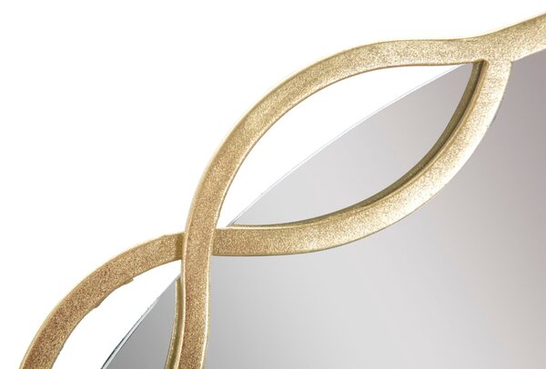 Specchio Eleonor 73,5x2x72 cm in Ferro e MDF Oro