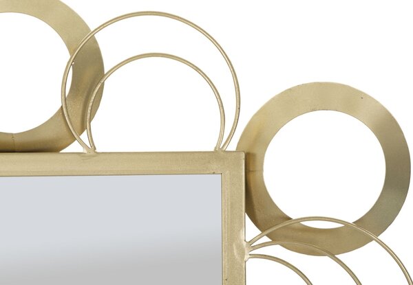 Specchio Globe 76,5x3x108 cm in Ferro Oro