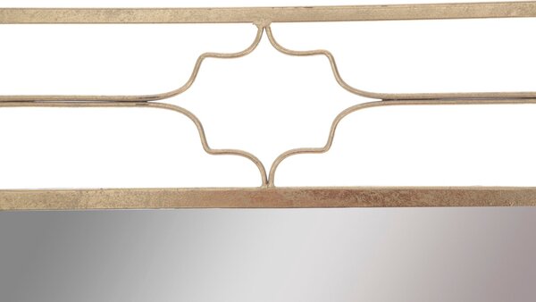 Specchio Glam Balcony New 80x3x100 cm in Ferro e MDF Oro