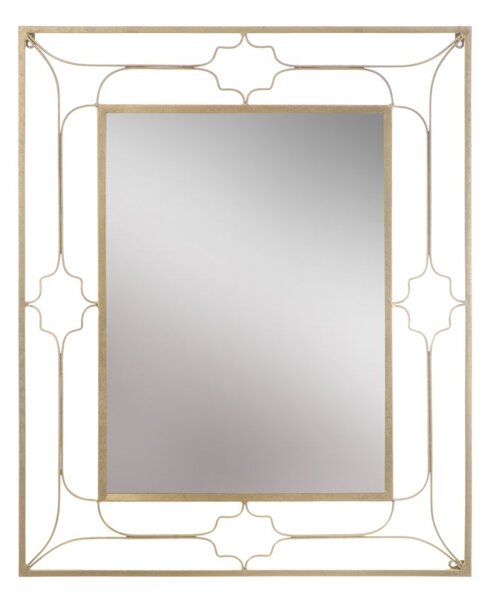 Specchio Glam Balcony New 80x3x100 cm in Ferro e MDF Oro