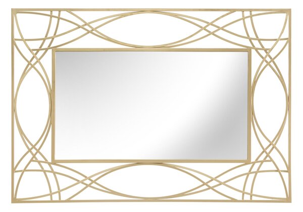 Specchio Exy 72x2x102,5 Misura Specchio 70,5x39,5 cm in Ferro Oro