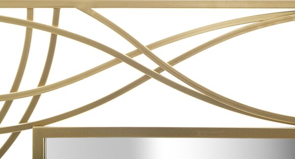 Specchio Exy 72x2x102,5 Misura Specchio 70,5x39,5 cm in Ferro Oro