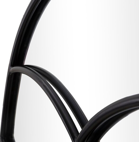 Specchio da Muro Dark 90x2,5x110 Misura Specchio 87x108 cm in Ferro Nero