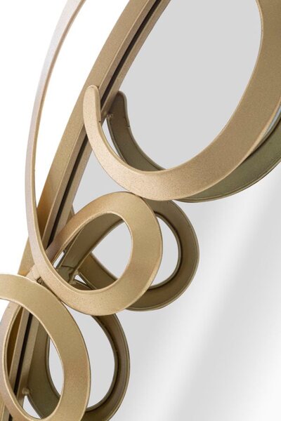 Specchio Elite 62x4x122 cm in Ferro e MDF Oro