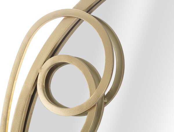 Specchio Warsaw 72x3x71 cm in Ferro e MDF Oro