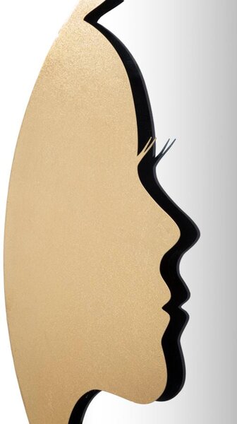 Specchio Glam Lady Luxy Ø80x2,5 Misura Specchio Ø72 cm in Ferro Oro