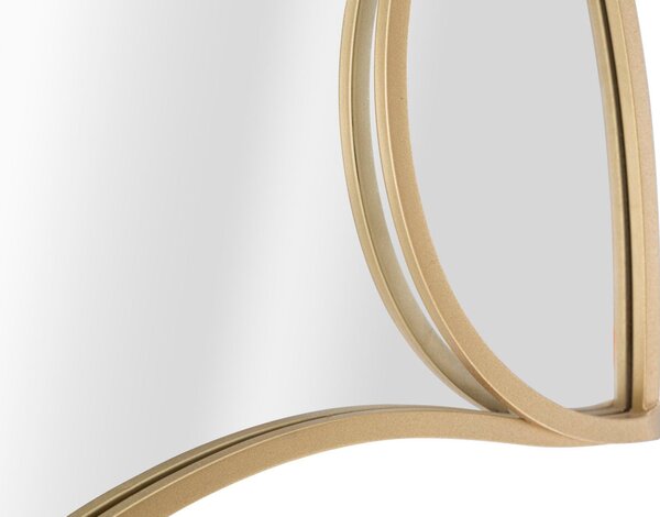 Specchio Sunshine 110x2,5x66 cm in Ferro e MDF Oro