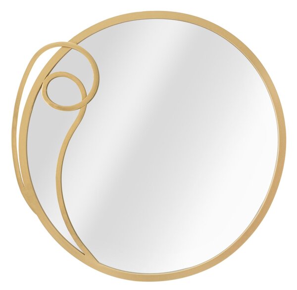 Specchio Warsaw 72x3x71 cm in Ferro e MDF Oro