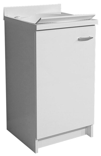 Mobile Lavatoio 45x50x85cm Anta Asse in Termoplastico Montegrappa Marella Bianco Sinistra